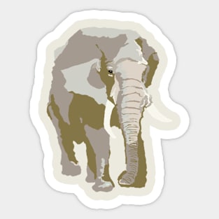 Elephant Contemporary Painting Digital Sticker